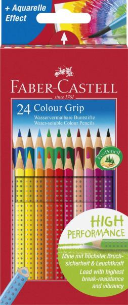 Faber-Castell Buntstift Colour GRIP 24er Kartonetui
