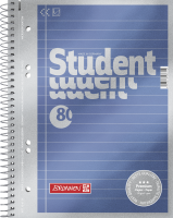 Brunnen Collegeblock Premium Student A5 liniert, mit Randlinie innen Deckblatt: blau-metalli Brunnen Collegeblock Premium Student A5 liniert, mit Randlinie innen Deckblatt: blau-metalli