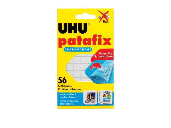 UHU Patafix TRANSPARENT, wieder ablösbar, transparent, 56 Stück