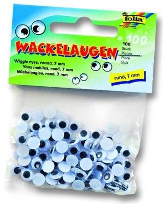 Wackelaugen Set 100 Stück Ø 7mm