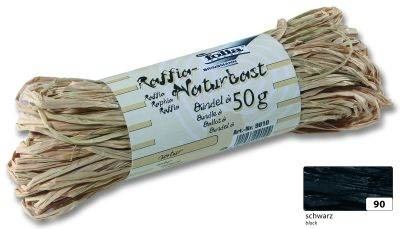 Naturbast Raffia 50g schwarz