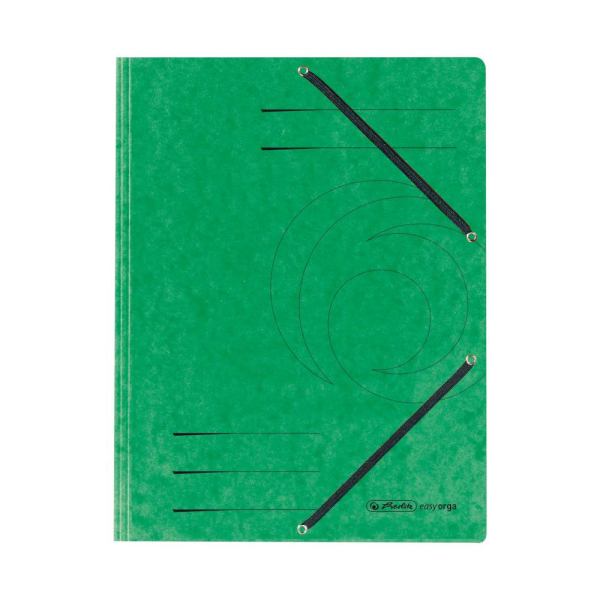 Herlitz Einschlagmappe mit Gummizug - A4 - Quality - grün
