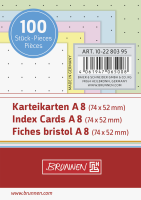 Brunnen Karteikarten A8 dotted weiß, gelb, rot, blau, grün Brunnen Karteikarten A8 dotted weiß, gelb, rot, blau, grün