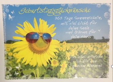 IN TOUCH Postkarte - Geburtstagsglückwünsche... Sonnenblume