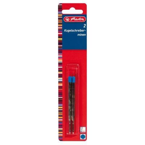 Herlitz Kugelschreibermine, Profisize, dokumentenecht, Medium, blau - dokumentenecht , 2 Stück