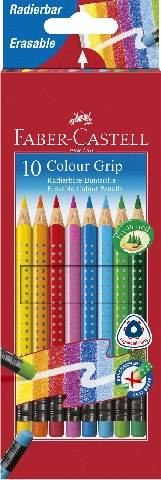 Faber-Castell Buntstift Colour GRIP radierbar 10er Kartonetui