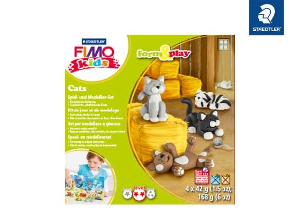 STAEDTLER Set Modelliermasse Fimo kids F&P Cat