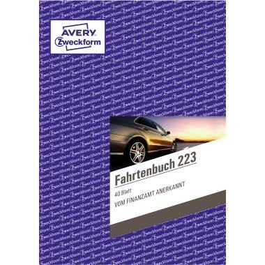 AVERY ZWECKFORM Fahrtenbuch 223 DIN A5 40Blatt