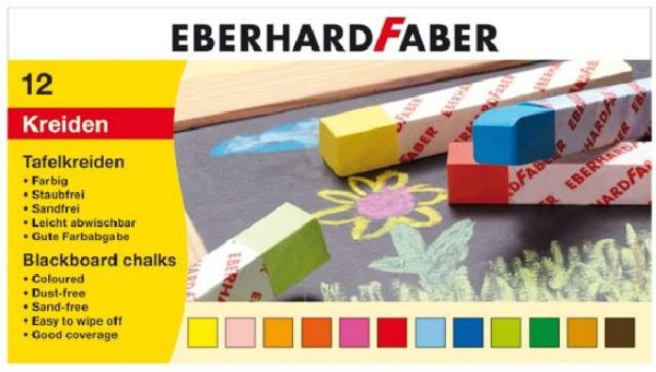 EBERHARD FABER Tafelkreide farbig 12er