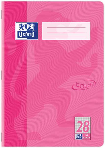 Oxford Touch Schulheft, Lineatur 28, A4, 16 Blatt, rosa*