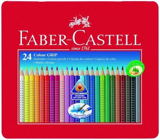 Faber-Castell Buntstift Colour Grip 24er Metalletui