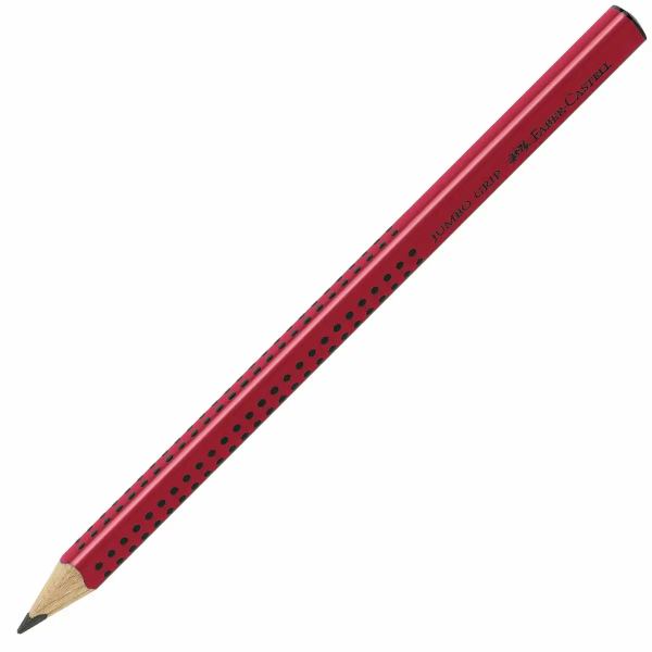 FABER-CASTELL Bleistift Jumbo Grip B rot **