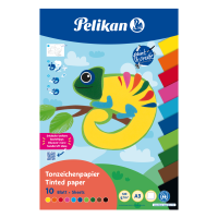 Bastelkarton Pelikan Tonpapier Block A3, 10 Blatt in 10 Farben, Blauer Engel ** Bastelkarton Pelikan Tonpapier Block A3, 10 Blatt in 10 Farben, Blauer Engel **