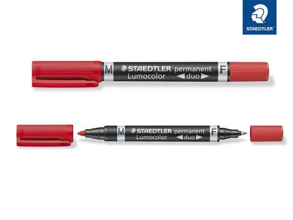 STAEDTLER Permanentmarker Lumocolor® duo, rot