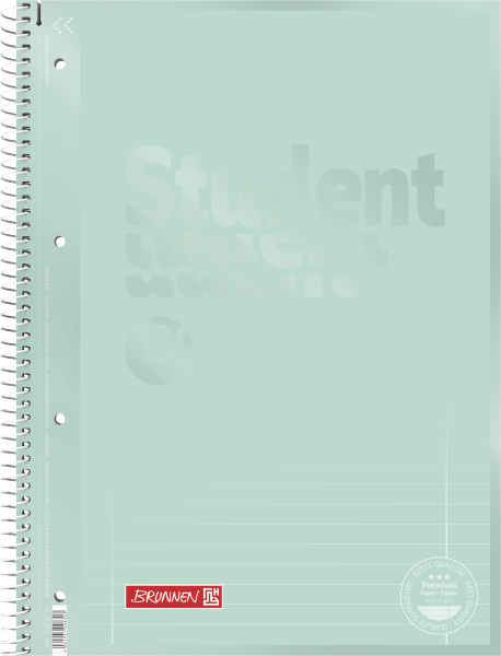 Brunnen Collegeblock Premium Student Colour Code A4 liniert, mit Randlinie innen und außen, Lin. 27