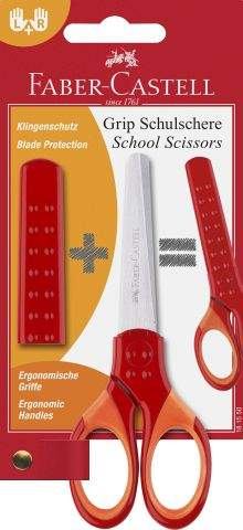 Faber-Castell Schulschere GRIP rot auf Blisterkarte **