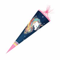 Nestler Schultüte Regenbogen Mähne 6eckig 85cm ** Nestler Schultüte Regenbogen Mähne 6eckig 85cm **