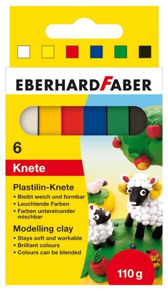 EBERHARD FABER Colori Plastilin-Knete sortiert - 6er Box