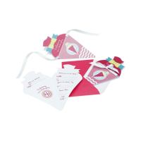 Roth Einladungskarte "Schultüte" pink-grün Roth Einladungskarte "Schultüte" pink-grün