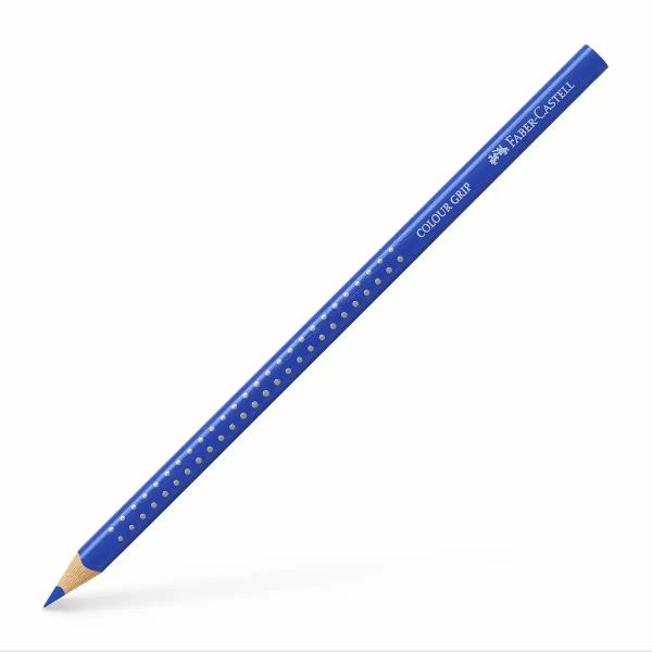 FABER-CASTELL Buntstift Colour Grip mit Namensfeld kobaltblau **