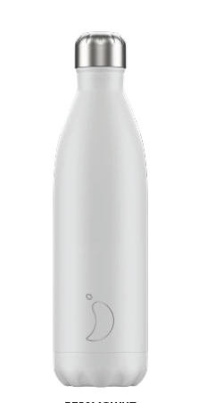 CHILLY`S Trinkflasche Bottle Monochrome White 750ml