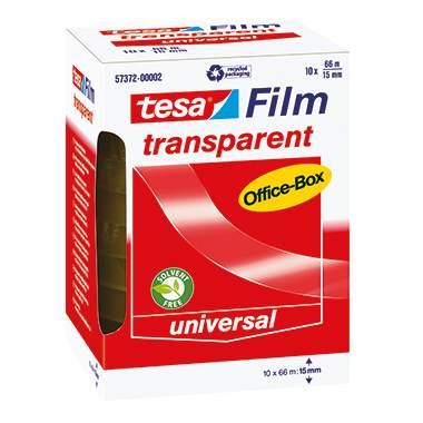 TESA Klebefilm - tesafilm - 15mmx66m - transparent - 10 St./Pack
