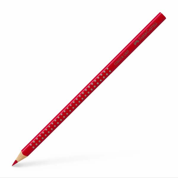 FABER-CASTELL Buntstift Colour Grip mit Namensfeld geraniumrot hell **