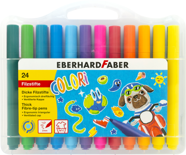 EBERHARD FABER Dicke Filzstifte Colori dreikant 24er