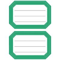 HERMA Schuletiketten neutral grüner Rand liniert 82x55mm