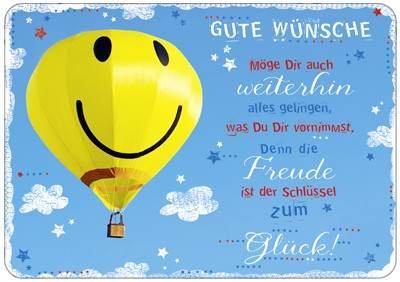 IN TOUCH Umschlagkarte, veredelt - Gute Wünsche...Ballon