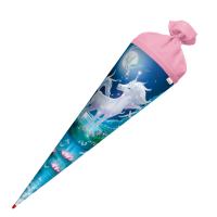 Roth-Schultüte, Mondscheineinhorn, 70 cm, rund, Rot(h)-Spitze, Filzverschluss, Glitter Roth-Schultüte, Mondscheineinhorn, 70 cm, rund, Rot(h)-Spitze, Filzverschluss, Glitter