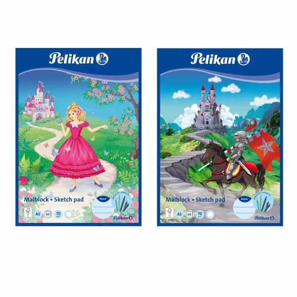 Pelikan Malblock Prinzessin oder Ritter DIN A5, Motiv nicht wählbar **