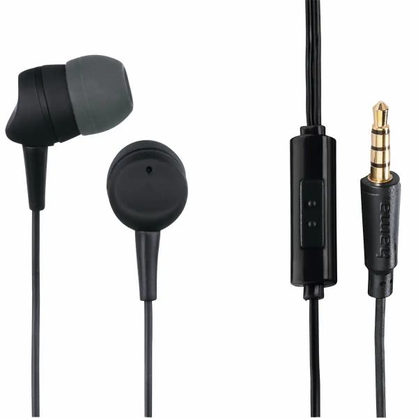 Hama Kopfhörer Kooky In-Ear Mikrofon Kabelknickschutz schwarz **