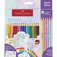 FABER-CASTELL Buntstifte Colour Grip Einhorn 18+6 Stück Kartonetui ** FABER-CASTELL Buntstifte Colour Grip Einhorn 18+6 Stück Kartonetui **