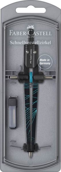 FABER-CASTELL Schnellverstellzirkel Twister 17cm 3fach sortiert **