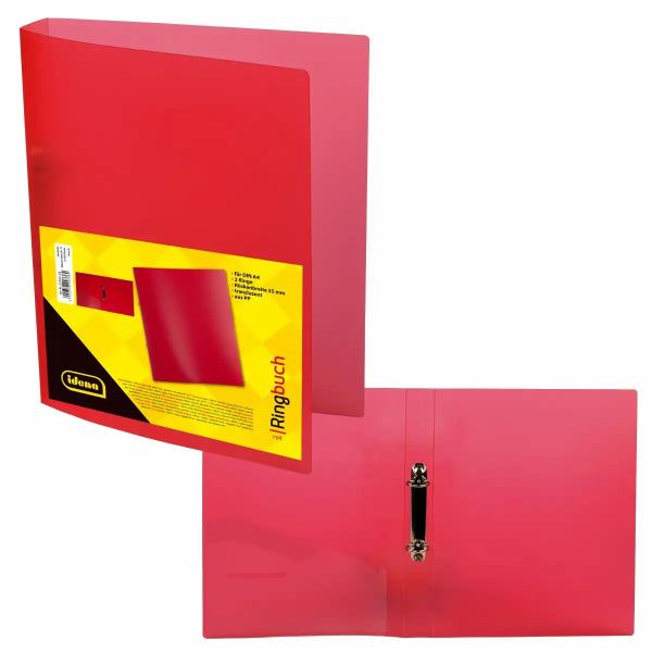 Idena Ringbuch A4 35mm 2 Ringe, rot **