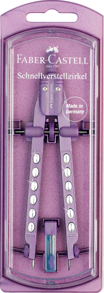 Faber-Castell Schnellverstellzirkel Factory Sparkle, Lieferumfang 1 Stück **