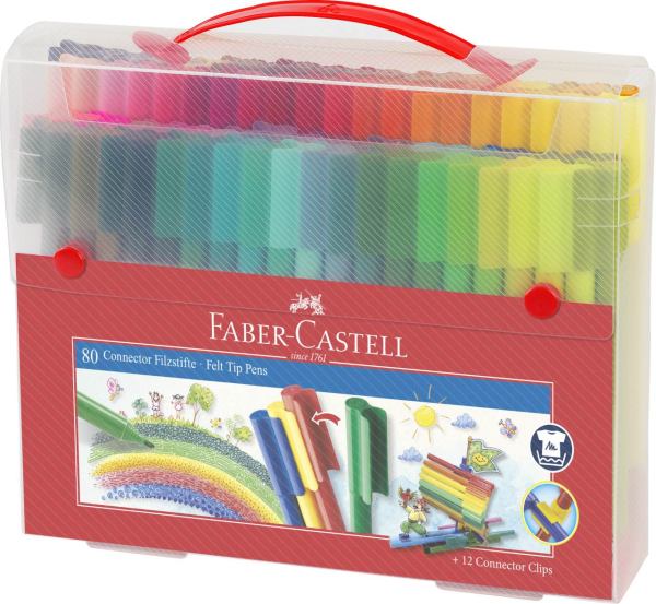 Faber-Castell Koffer Connector Filzstifte 80 - teilig