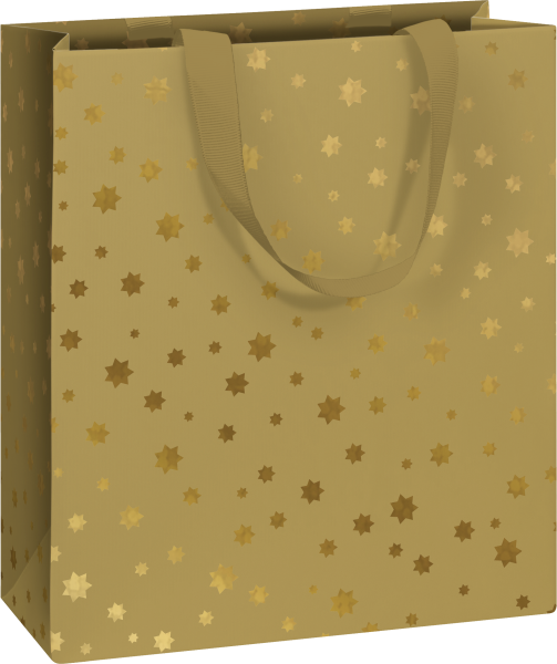Geschenktasche "Aster" 18 x 8 x 21 cm gold