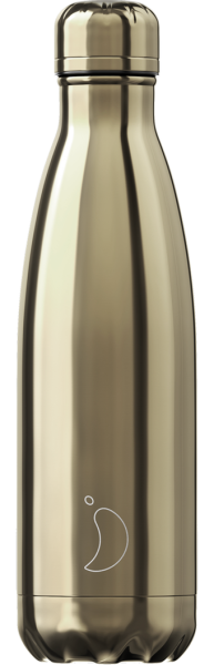 CHILLY`S Trinkflasche Bottle Chrome Gold 500ml