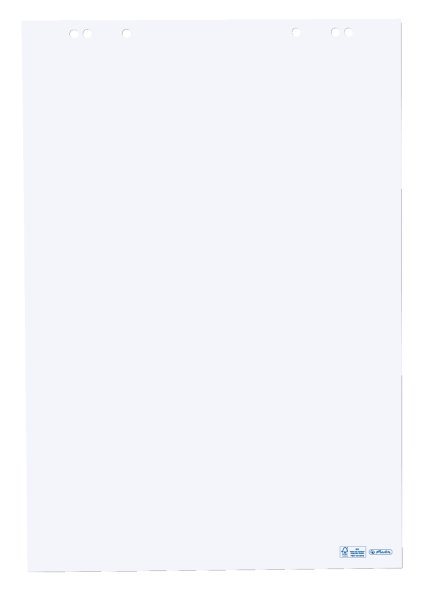 Herlitz Flipchartblock 68x99cm 20 Blatt blanko/blanko 80g/m² FSC Mix **