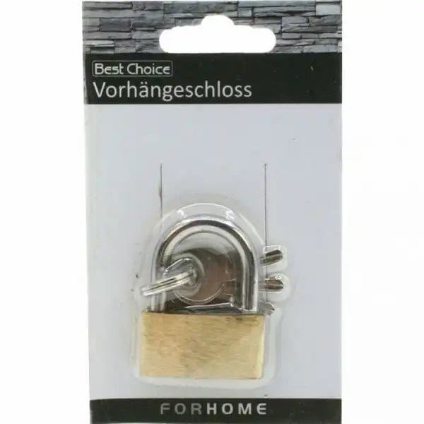 Vorhängeschloss aus Messing 2,5x1,5cm **