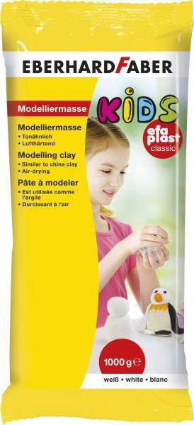 EBERHARD FABER Modelliermasse EFA Plast - Kids, 1000g, weiss