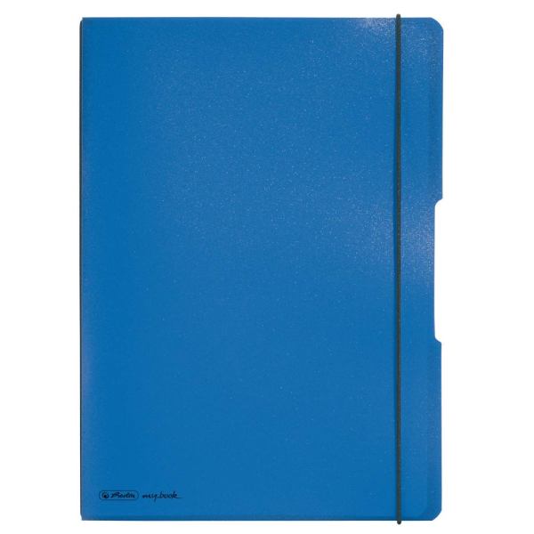Herlitz my.book flex Notizheft PP A4,2x40 Bl.kariert Lineatur blau gelocht