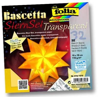 Bastel-Set Bascetta-Stern Gelb S
