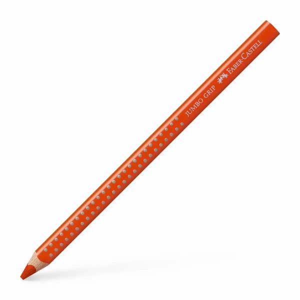 FABER-CASTELL Buntstift Jumbo Grip mit Namensfeld kadmiumorange dunkel **
