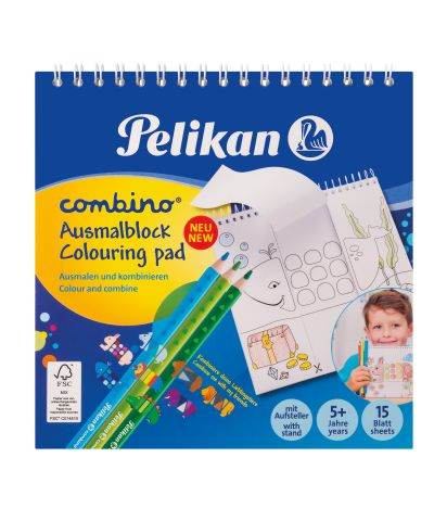 Pelikan COMBINO Malblock / Ausmalblock 15x15 cm - spiral