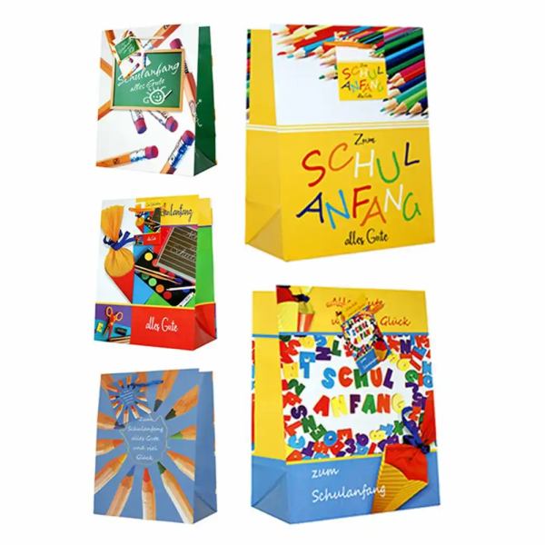 Geschenktüte Schulanfang 10x18x23cm, Lieferumfang 1 Stück, nicht wählbar **