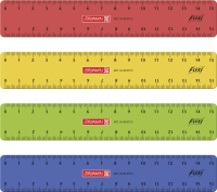 Brunnen Lineal (Büro, Schule), Flexilineal, 15 cm, in 4 Farben sortiert Brunnen Lineal (Büro, Schule), Flexilineal, 15 cm, in 4 Farben sortiert