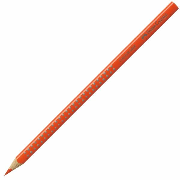 FABER-CASTELL Buntstift Colour Grip mit Namensfeld kadiumorange dunkel **